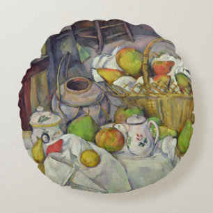 Still life with basket, 1888-90 round cushion