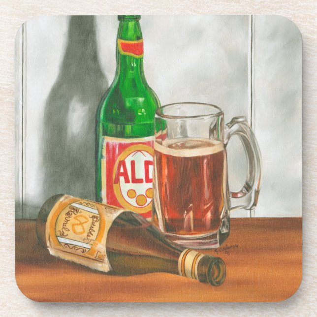 Still Life with Beer by Jennifer Goldberger Coaster (Front)