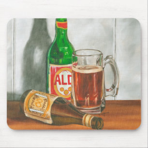Still Life with Beer by Jennifer Goldberger Mouse Mat