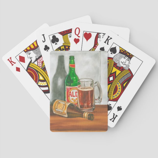Still Life with Beer by Jennifer Goldberger Playing Cards (Back)
