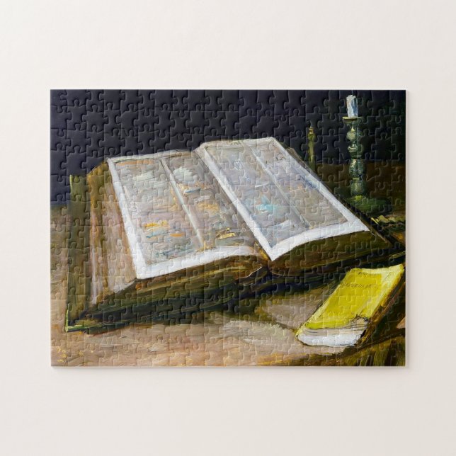 Still Life with Bible by Vincent Van Gogh Jigsaw Puzzle (Horizontal)