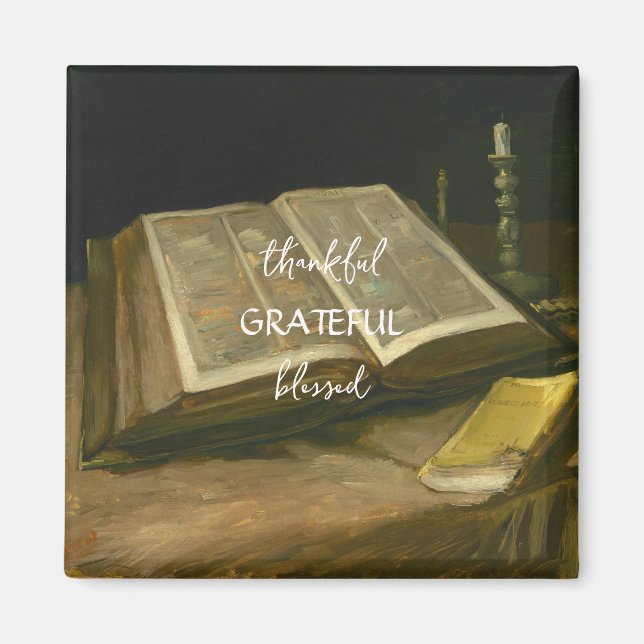 Still life with Bible by Vincent Van Gogh Magnet (Front)