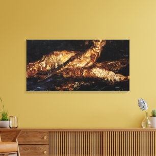 Still Life with Bloaters by Vincent van Gogh Canvas Print