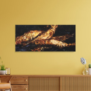 Still Life with Bloaters by Vincent van Gogh Canvas Print