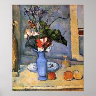 Still Life with Blue vase by Paul Cezanne Poster