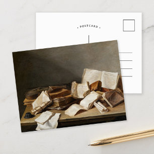 Still Life with Books   Jan Davidsz de Heem Postcard