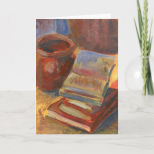 Still life with Books Painting Card