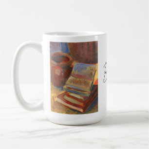 Still life with Books Painting Coffee Mug