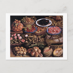 Still Life with border by Vincenzo Campi Postcard