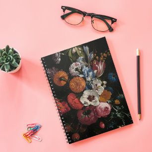 Still Life with Bouquet of Flowers Johan Johnsen Notebook