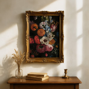 Still Life with Bouquet of Flowers Johan Johnsen Poster