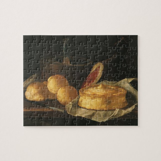 Still Life with Bread Tart and Ham, Giuseppe Recco Jigsaw Puzzle (Horizontal)