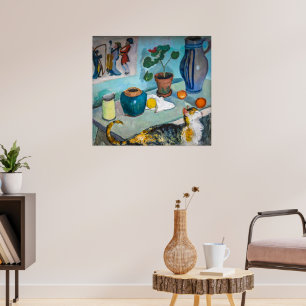 Still Life with Cat   Auguste Macke   Poster