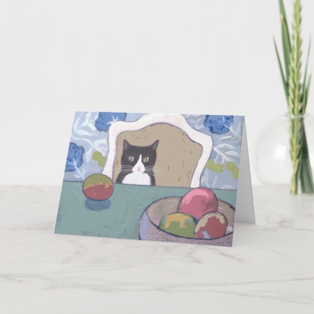 Still Life with Cat Greeting Card (Front)