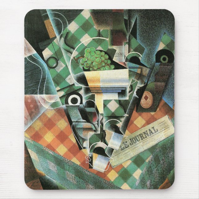 Still Life with Checked Tablecloth by Juan Gris Mouse Mat (Front)