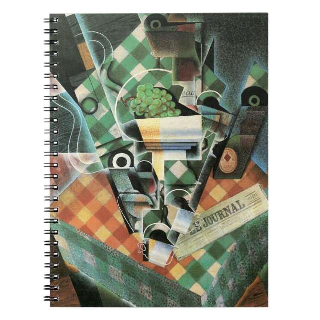 Still Life with Checked Tablecloth by Juan Gris Notebook (Front)