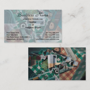 Still life with chequered tablecloth by Juan Gris Business Card