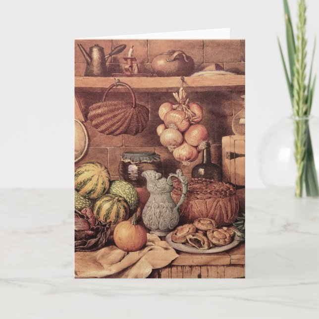 Still life with Christmas Food Holiday Card (Front)