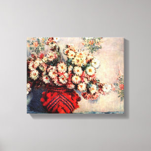 Still life with Chrysanthemums by Claude Monet Canvas Print