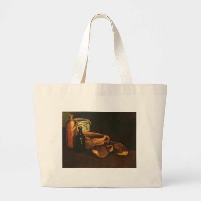Still Life with Clogs and Pots, Van Gogh Large Tote Bag (Front)