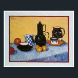 Still Life with Coffee Pot by Vincent Van Gogh Poster<br><div class="desc">Vincent Willem van Gogh a Dutch post-impressionist painter is best known for his use of vivid colours and the emotional impact of his work.  This still life with Blue enamel coffeepot was made in Arles in 1888.</div>