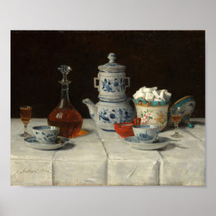 Still Life with Coffee Setting Albert Anker Poster