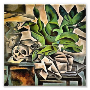 Still life with Cranium Geometric Vanitas Art Photo Print