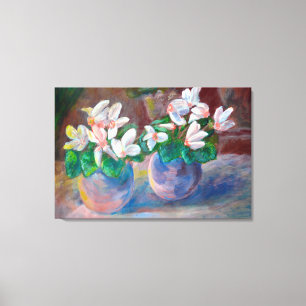 Still Life with Cyclamen Canvas Print