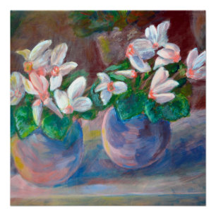 Still Life with Cyclamen Reproduction Poster