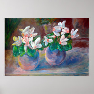 Still Life with Cyclamen Reproduction Poster