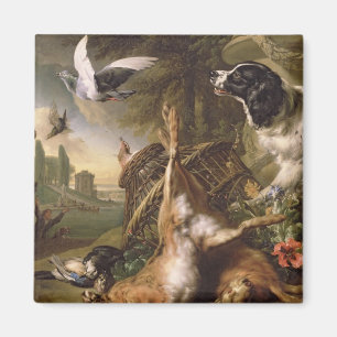 Still Life with Dead Game and Hares Magnet