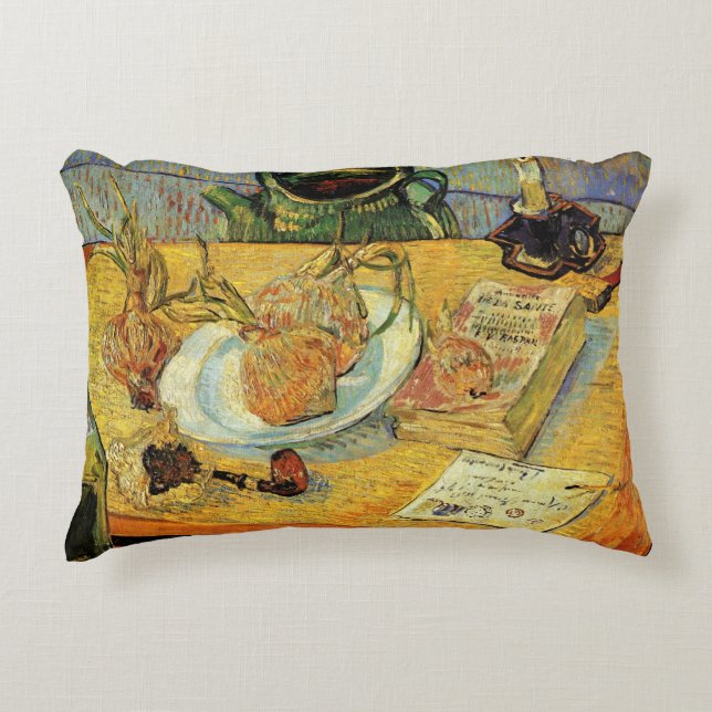 Still Life with Drawing Board by Vincent van Gogh Decorative Cushion (Front)