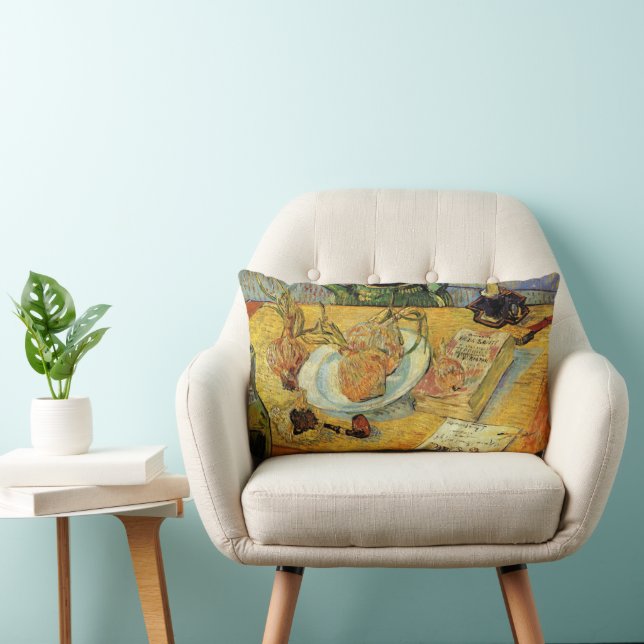 Still Life with Drawing Board by Vincent van Gogh Lumbar Cushion (Chair)