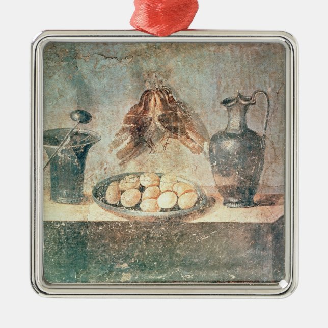 Still life with eggs and thrushes metal tree decoration (Front)