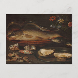 Still Life with Fish by Clara Peeters Postcard