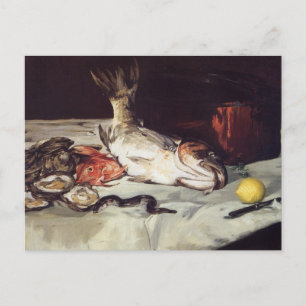 Still Life with Fish - Edouard Manet Postcard