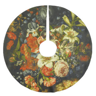 Still Life with Flowers and Fruit Brushed Polyester Tree Skirt