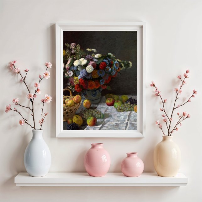 Still Life with Flowers and Fruit by Claude Monet Poster (Creator Uploaded)