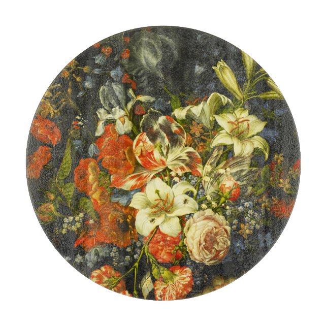 Still Life with Flowers and Fruit  Cutting Board (Front)