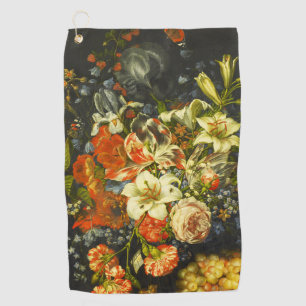 Still Life with Flowers and Fruit Golf Towel