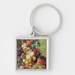 Still Life with Flowers and Fruit Key Ring