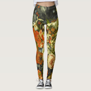 Still Life with Flowers and Fruit  Leggings