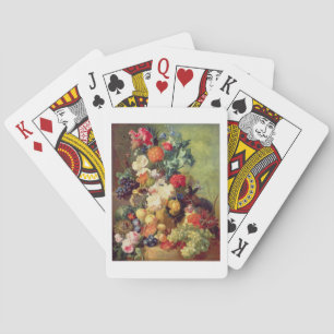 Still Life with Flowers and Fruit Playing Cards