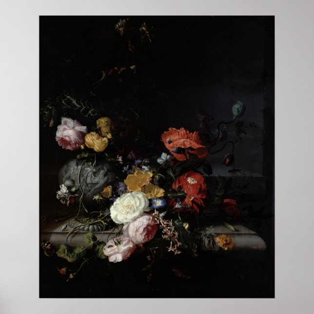 Still Life with Flowers and Insects Poster (Front)