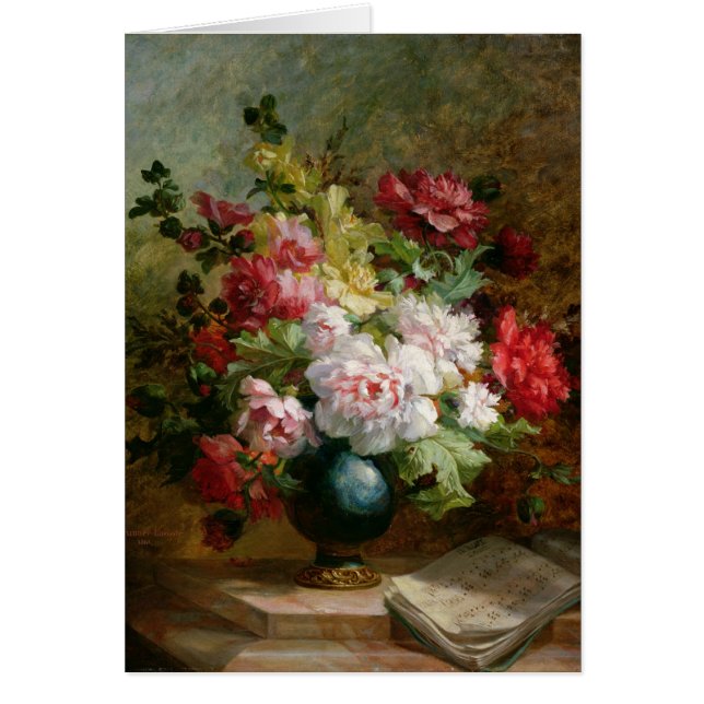 Still life with flowers and sheet music (Front)