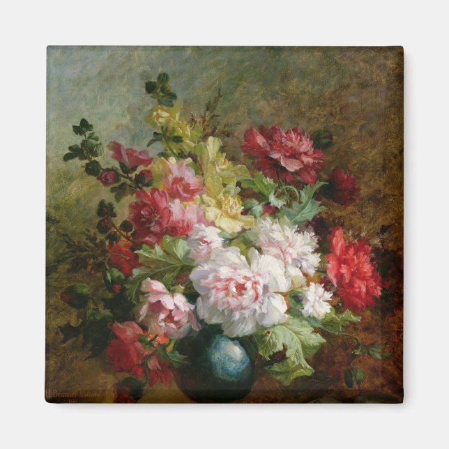 Still life with flowers and sheet music magnet (Front)