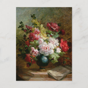 Still life with flowers and sheet music postcard