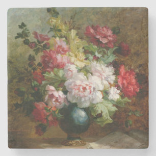 Still life with flowers and sheet music stone coaster