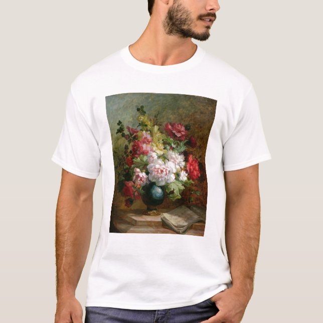 Still life with flowers and sheet music T-Shirt (Front)