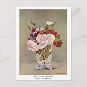 Still Life With Flowers By Edouard Manet Postcard
